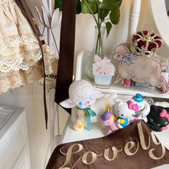 Hnewly Lost Cherry Lolita Original Design Hazelnut Sea Salt Bear Ribbon Hats Hand Sleeves Lolita Cosplay Accessories