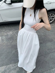 Hnewly Summer New Women Elegant Midi A Line Party Dress Female Vestdios Office Lady Bodycon Fashion Slim Clothes