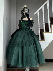 Hnewly Princess Red Evening Dresses for Women Lolita Style High Waist Slim Sweet Elegant Bow Tail Long Dress Lady Prom Dress Vestido