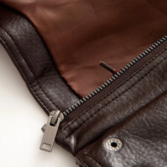Hnewly Women's Faux Leather Jacket Double Collar Drawstring Waist Mid-Length Double Breasted – Autumn Fashion Outerwear for Daily & Off