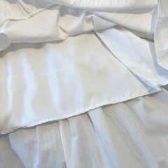 Hnewly Lace Patchwork White Midi Skirts for Women Y2K Loose Elastic High Waist Female Ruffles A Line Skirts Korean Elegant Skirt Mujer