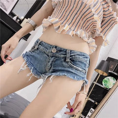 Hnewly New Women's Sexy Nightclub Low-waist Hot Girls Denim Shorts