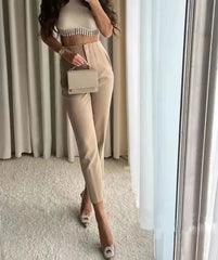 Hnewly Women Fashion With Pockets Casual Basic Solid Pants Vintage High Waist Zipper Fly Female Ankle Trousers Pantalones Mujer