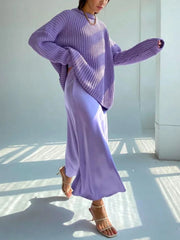 Hnewly Satin Fishtail Skirt Woman Korean Fashion Elastic High Waist Skirts for Women Spring/summer 2024 New Slim Long Dresses