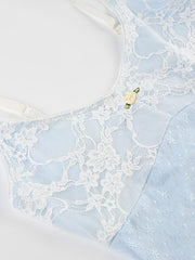 Hnewly Lace Splicing Split Cami Tank Top