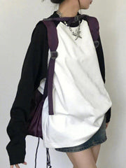 Hnewly Versatile Raglan Oversized Long Sleeve Tee