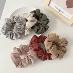 Hnewly 1Pc Warm Color Cute And Sweet French Large Intestine Circle Ponytail Hair Bb Clip Accessory