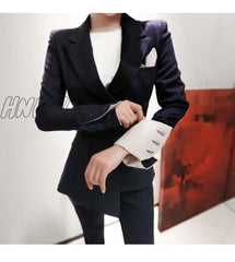 Hnewly 2 Piece Outfits For Women Office Workers Pants Plaid Suit Spring New Fashion Retro