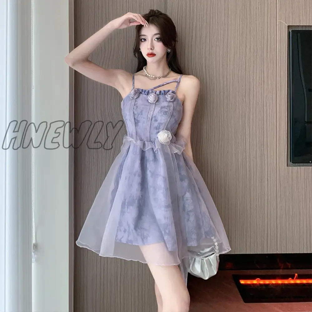 Hnewly 2024 Bow Sexy Slash Neck Dress Women Summer Korean Elegant White Mini Fashion All Match