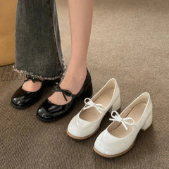 Women's High Heels, Square Heels, Garden Head, Shallow Mouth Shoes, Comfortable and Fashionable for Women