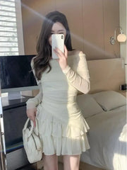 Hnewly 2024 Summer Japanese Kawaii Fashion Suits Korean Two Pieces Skirt Set Women Y2K Crop Tops