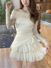 Hnewly 2024 Summer Japanese Kawaii Fashion Suits Korean Two Pieces Skirt Set Women Y2K Crop Tops