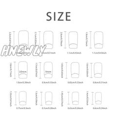 Hnewly 24 Pcs Short French Butterfly Heart Glitter Nails With 1 Jelly Gel And Nail File