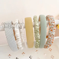 Hnewly 3/7 Pcs Set Fashion Women Cloth Hair Bands Headdress Headband Girls Hairband Hoop Female