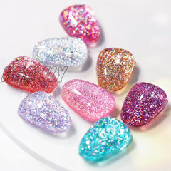 Hnewly 7Ml Holographic Glitter Gel Nail Polish Spring Color Sparkling Sequins Soak Off Uv Led