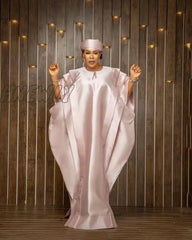 Hnewly African Dresses For Women Summer Fashion V-Neck Polyester Long Robes Clothes No Headtie