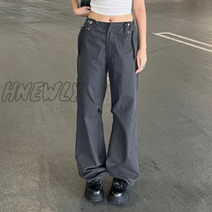 Hnewly American Drawstring Cargo Pants For Women New Spring And Summer Tightness Adjustable