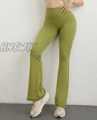 Hnewly Autumn Solid Slim Flare Pants Women High Wasit Elegant Fashion Casual All - Match Body -
