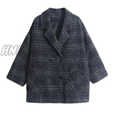 Hnewly Bella Philosophy Winter Korean Overcoat Women Vintage Woolen Loose Coats Female Double