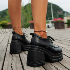 Hnewly - Black Casual Frenulum Solid Color Round Out Door Wedges Shoes (Heel Height 3.94In) Shoes