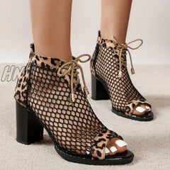 Hnewly - Black Casual Hollowed Out Patchwork Frenulum Fish Mouth Door Wedges Shoes (Heel Height