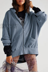 Hnewly - Black Casual Plaid Pocket Hooded Collar Outerwear Coats