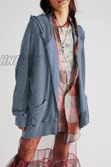 Hnewly - Black Casual Plaid Pocket Hooded Collar Outerwear Coats