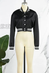Hnewly - Black Casual Solid Patchwork Outerwear Coats
