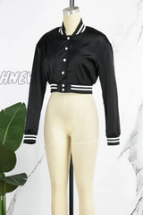 Hnewly - Black Casual Solid Patchwork Outerwear Coats