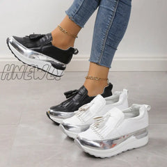 Hnewly - Black Casual Sportswear Patchwork Contrast Round Comfortable Out Door Shoes Shoes Sneakers