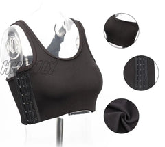 Hnewly Breathable Les Lesbian Undershirt Tomboy Buckle Short Chest Binder Summer Cos Bra Vest