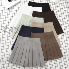 Hnewly Brown Skirt Ladies Summer Clothes Women’s High Waist Harajuku Korean Style Black Mini