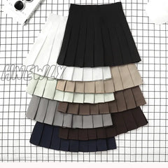 Hnewly Brown Skirt Ladies Summer Clothes Women’s High Waist Harajuku Korean Style Black Mini