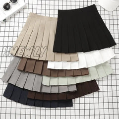 Hnewly Brown Skirt Ladies Summer Clothes Women’s High Waist Harajuku Korean Style Black Mini
