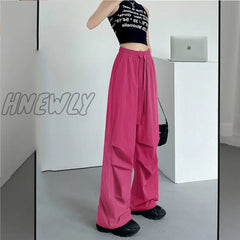 Hnewly Cargo Pants Women 2024 New Casual Parachute High Waist Quick Dry Sweatpants Women’s Loose