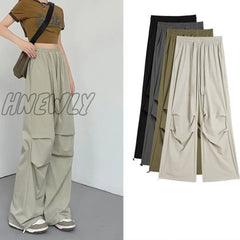 Hnewly Cargo Pants Women 2024 New Casual Parachute High Waist Quick Dry Sweatpants Women’s Loose