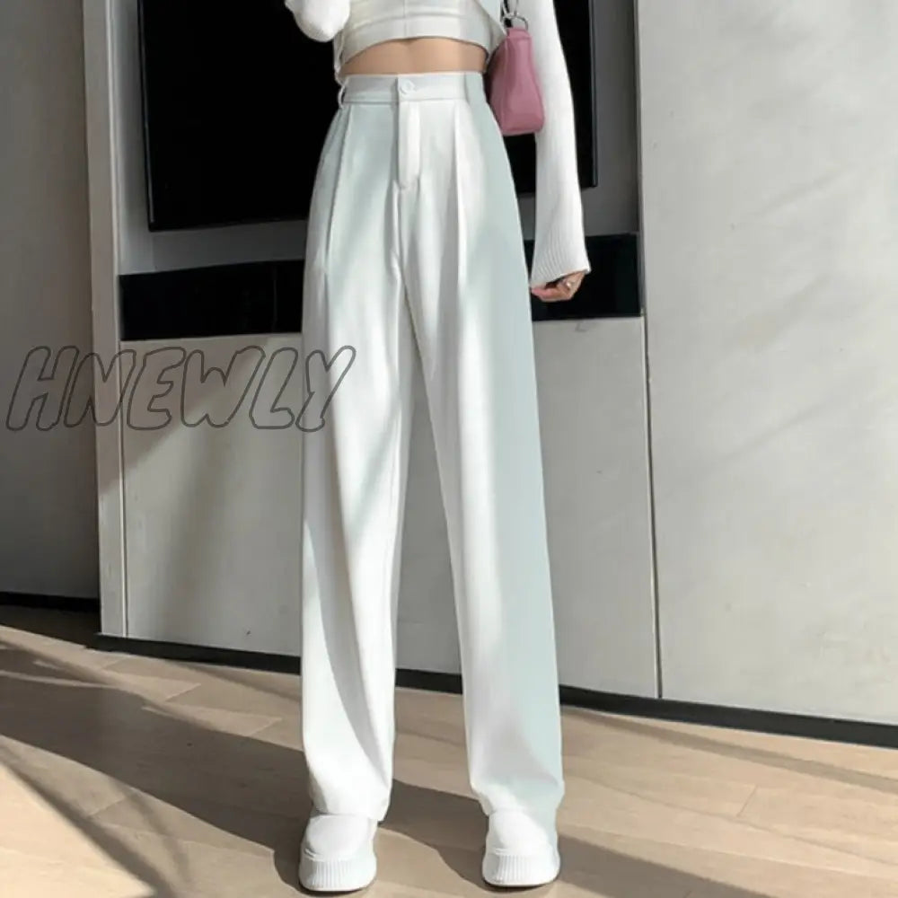 Hnewly Casual High Waist Loose Wide Leg Pants For Women Spring Autumn New Female Floor - Length