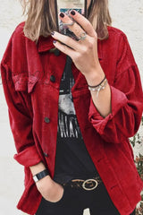 Hnewly - Casual Solid Color Turndown Collar Tops(8 Colors) Red / S Tops/Blouses & Shirts