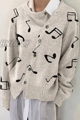 Hnewly - Casual Solid Make Old Buttons O Neck Outerwear(6 Colors) White / S Outerwear/Knitted Jacket
