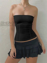 Hnewly Chic Tube Tops Women Sleeveless Strapless Corset Crop Summer Club Sexy Elegant Tank Top