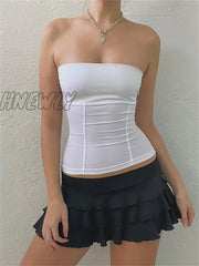Hnewly Chic Tube Tops Women Sleeveless Strapless Corset Crop Summer Club Sexy Elegant Tank Top