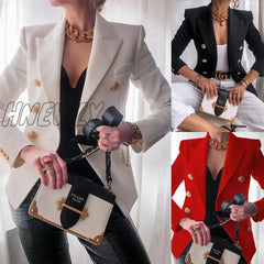 Hnewly Commuter Office Suit Women’s Suit Women Jacket One Piece Slim Solid Color Fashion Casual