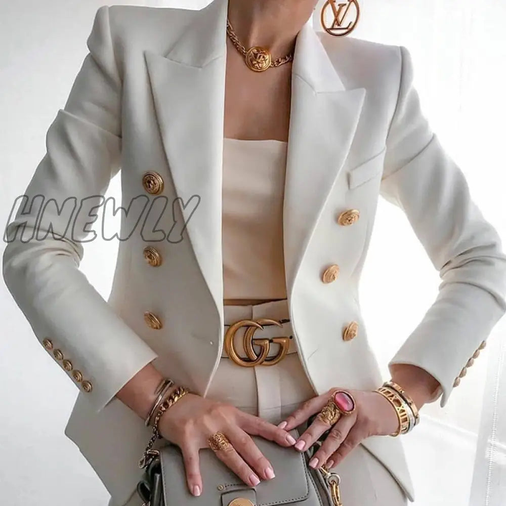 Hnewly Commuter Office Suit Women’s Suit Women Jacket One Piece Slim Solid Color Fashion Casual