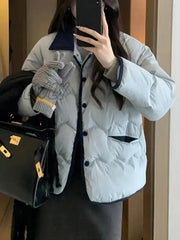 Hnewly Cotton Padded Quilted Jacket Women Korean Style Down Coats New Female Casual Outerwear Warm
