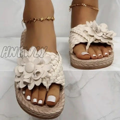 Hnewly - Cream White Casual Patchwork Solid Color Round Comfortable Shoes (Subject To The Actual