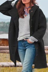Hnewly - Elegant Solid Pocket Color Polo Collar Outerwear(5 Colors) Black / S Outerwear/Coats &