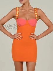 Hnewly Elegant Strapless Sexy Bodycon Maxi Dress Women Sleeveless Backless Long Party Slim Casual