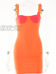 Hnewly Elegant Strapless Sexy Bodycon Maxi Dress Women Sleeveless Backless Long Party Slim Casual