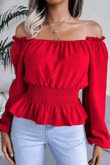 Hnewly - Fashion Elegant Split Joint Off The Shoulder Tops(5 Colors) Tops/Blouses & Shirts