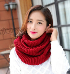 Hnewly Fashion New Unisex Winter Scarf Knitted Scarves Collar Neck Warmer Womenâs